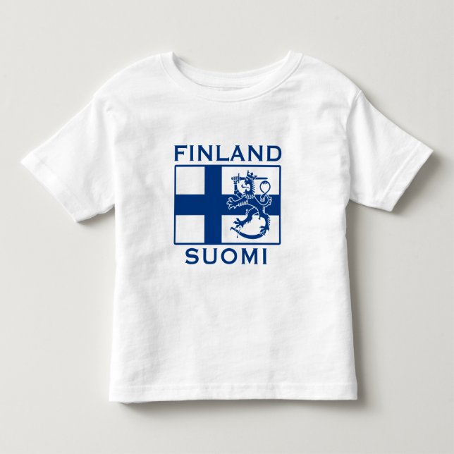 Camiseta De Bebé Bandera de Finlandia (Anverso)