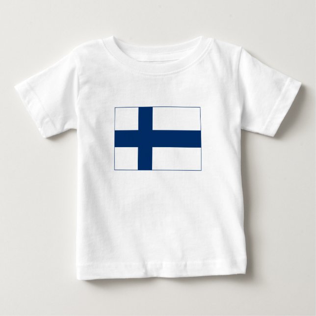 Camiseta De Bebé Bandera de Finlandia (Anverso)