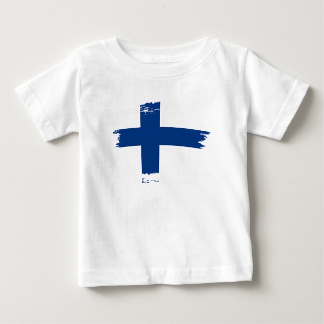 Camiseta De Bebé Bandera de Finlandia (Anverso)