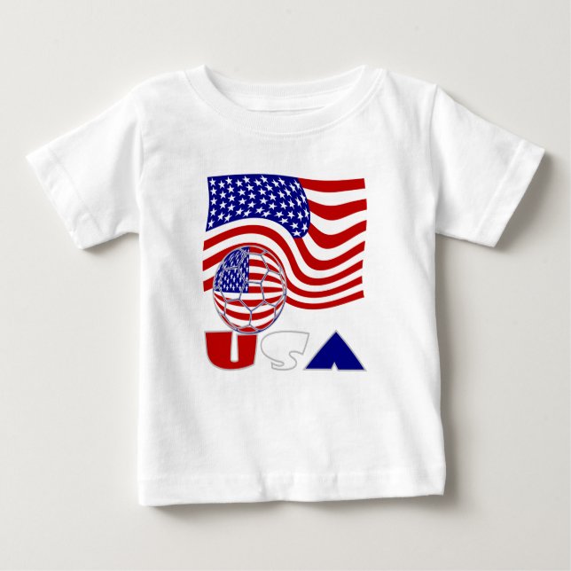 Camiseta De Bebé Bandera de fútbol de Estados Unidos (Anverso)