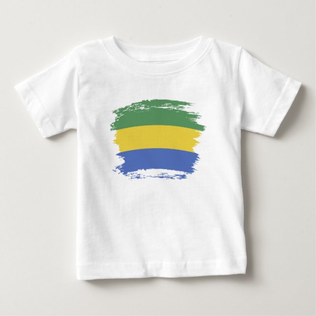 Camiseta De Bebé Bandera de Gabón (Anverso)