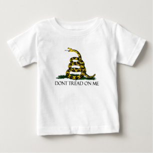 Camiseta De Bebé Bandera de Gadsden, fondo amarillo