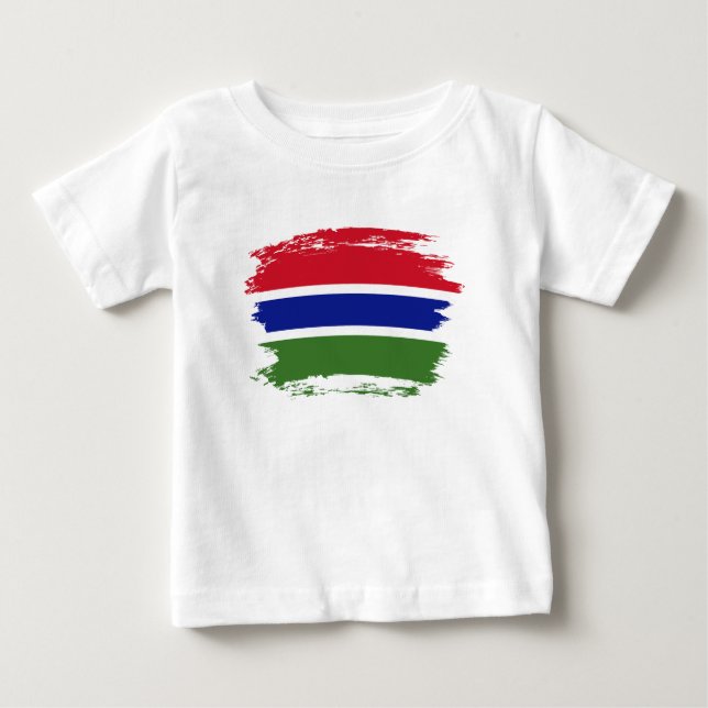 Camiseta De Bebé Bandera de Gambia (Anverso)