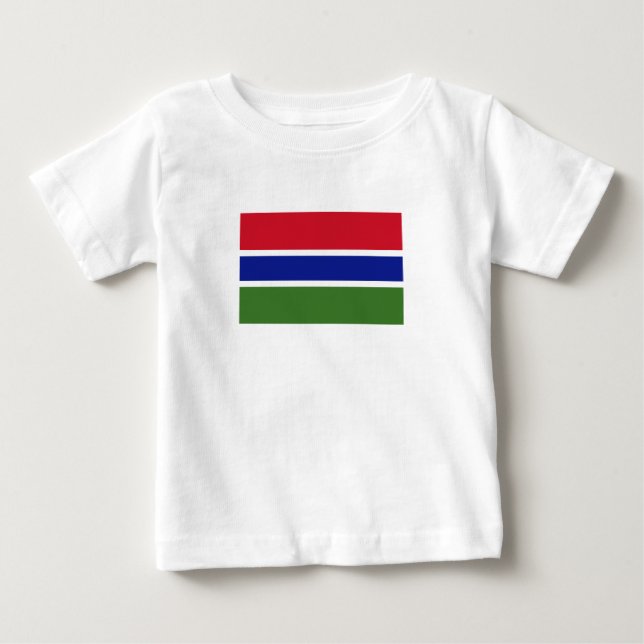 Camiseta De Bebé Bandera de Gambia (Anverso)