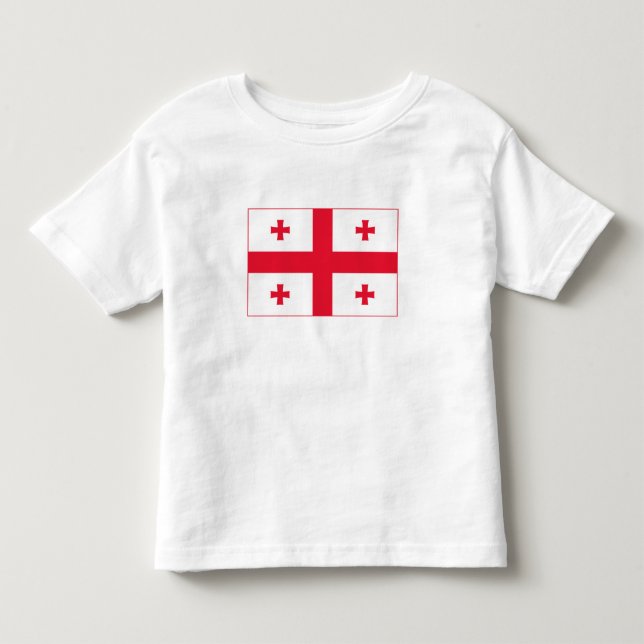 Camiseta De Bebé Bandera de Georgia (Anverso)