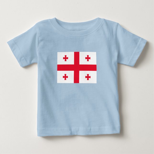 Camiseta De Bebé Bandera de Georgia (Anverso)