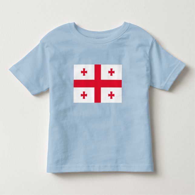Camiseta De Bebé Bandera de Georgia (Anverso)