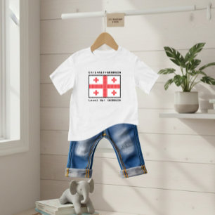 Camiseta De Bebé Bandera de Georgia