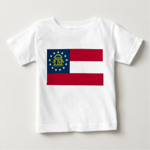 Camiseta De Bebé Bandera de Georgia (estado de EE. UU.)