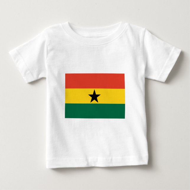 Camiseta De Bebé Bandera de Ghana (Anverso)