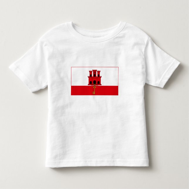 Camiseta De Bebé Bandera de Gibraltar (Anverso)
