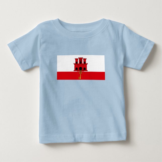 Camiseta De Bebé Bandera de Gibraltar (Anverso)