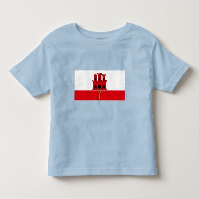 Camiseta De Bebé Bandera de Gibraltar (Anverso)