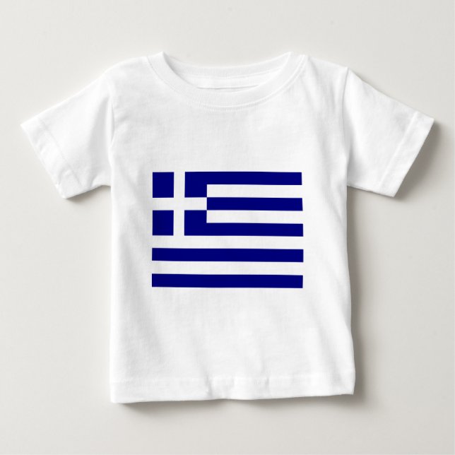 Camiseta De Bebé Bandera de Grecia (Anverso)