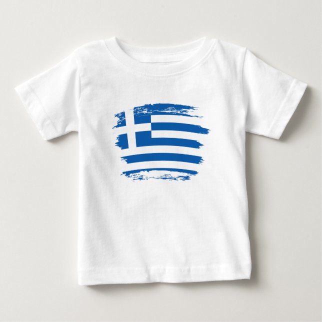 Camiseta De Bebé Bandera de Grecia (Anverso)