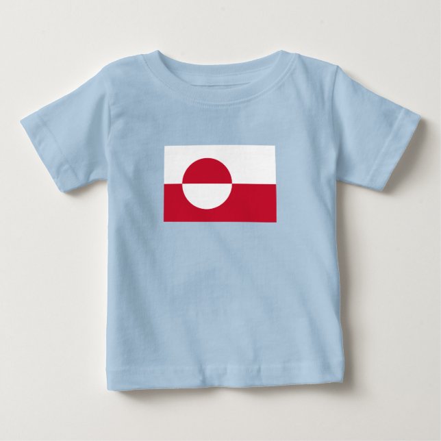 Camiseta De Bebé Bandera de Groenlandia (Anverso)