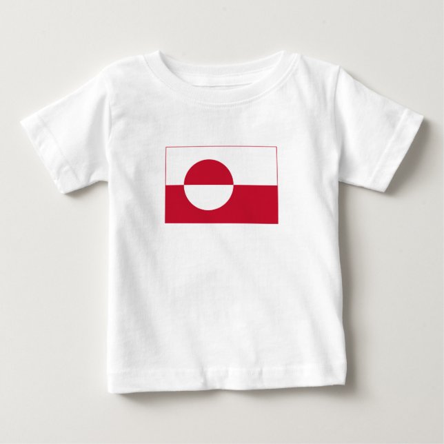 Camiseta De Bebé Bandera de Groenlandia (Anverso)