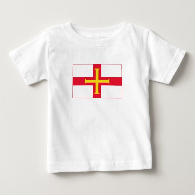 Camiseta De Bebé Bandera de Guernsey (Anverso)
