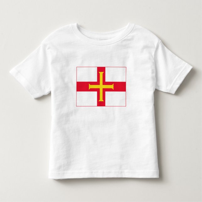 Camiseta De Bebé Bandera de Guernsey (Anverso)