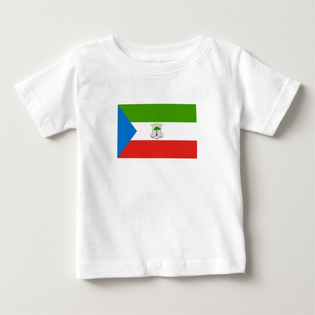 Camiseta De Bebé Bandera de Guinea Ecuatorial (Anverso)
