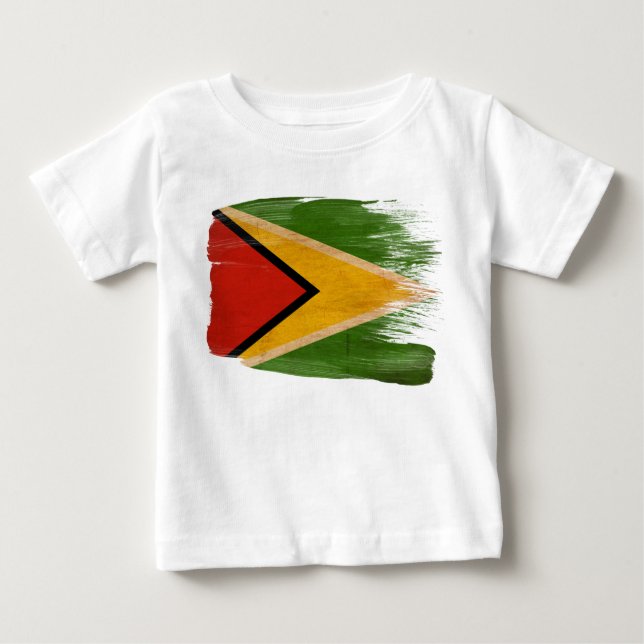 Camiseta De Bebé Bandera de Guyana (Anverso)