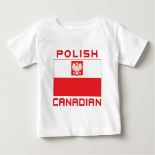 Camiseta De Bebé Bandera de Halcón canadiense polaca