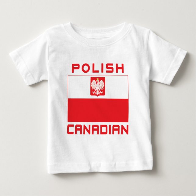 Camiseta De Bebé Bandera de Halcón canadiense polaca (Anverso)