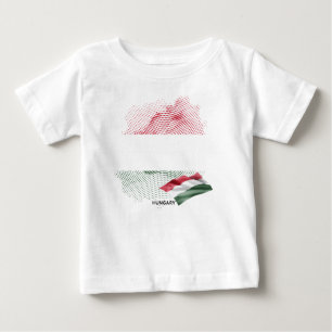 Camiseta De Bebé bandera de Hungría