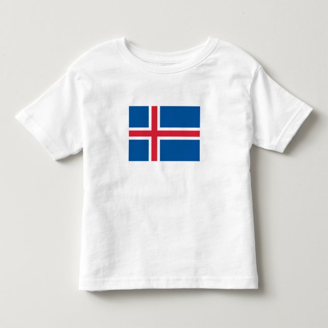 Camiseta De Bebé Bandera de Islandia (Anverso)