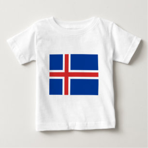Camiseta De Bebé Bandera de Islandia