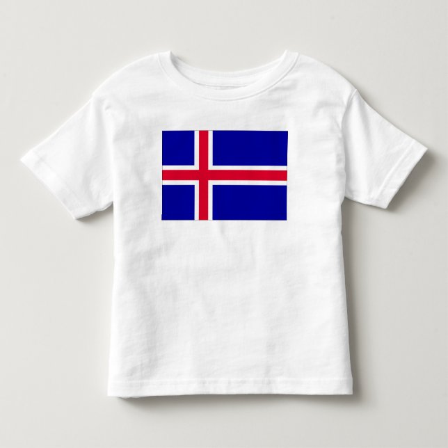 Camiseta De Bebé Bandera de Islandia (Anverso)