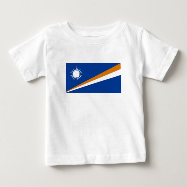Camiseta De Bebé Bandera de Islas Marshall (Anverso)