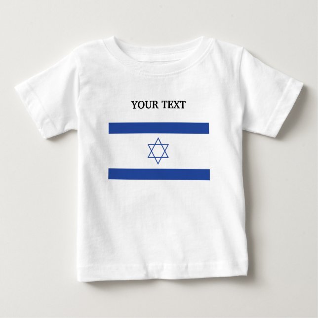 Camiseta De Bebé Bandera de Israel (Anverso)
