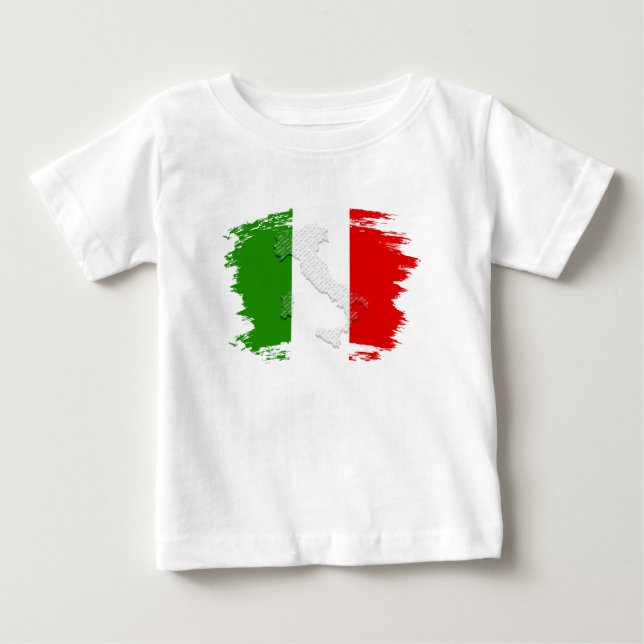 Camiseta De Bebé Bandera de Italia (Anverso)