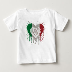 Camiseta De Bebé Bandera de Italia del amor