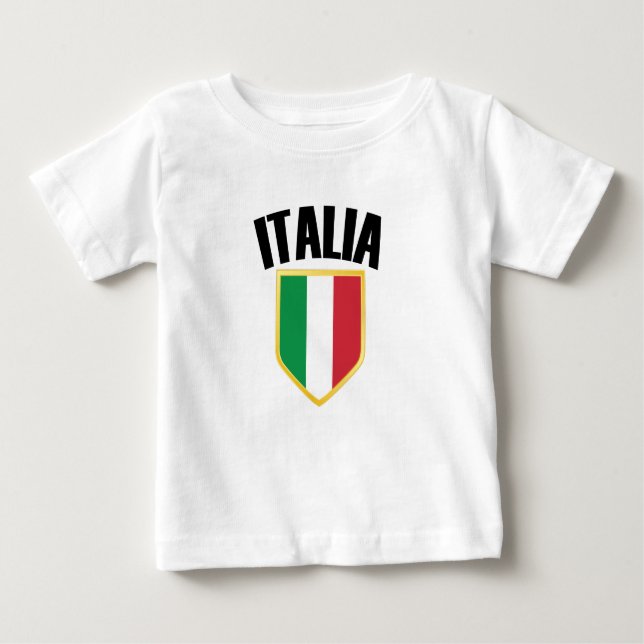 Camiseta De Bebé Bandera de Italia Escudo (Anverso)