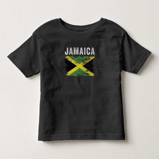 Camiseta De Bebé Bandera de Jamaica angustiada - Bandera jamaiquina (Anverso)