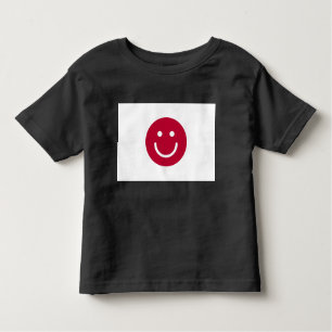 Camiseta De Bebé Bandera de Japón con cara sonriente