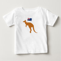 bandera de kangaro australia blanca