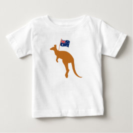 Camiseta De Bebé bandera de kangaro australia blanca
