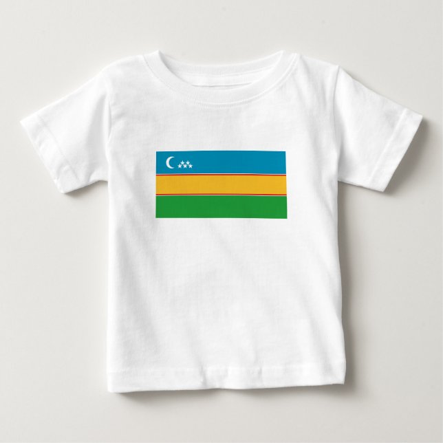Camiseta De Bebé Bandera de Karakalpakstan (Anverso)