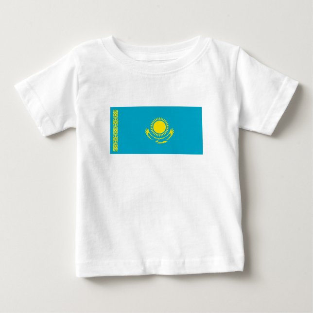 Camiseta De Bebé Bandera de Kazajistán (Anverso)
