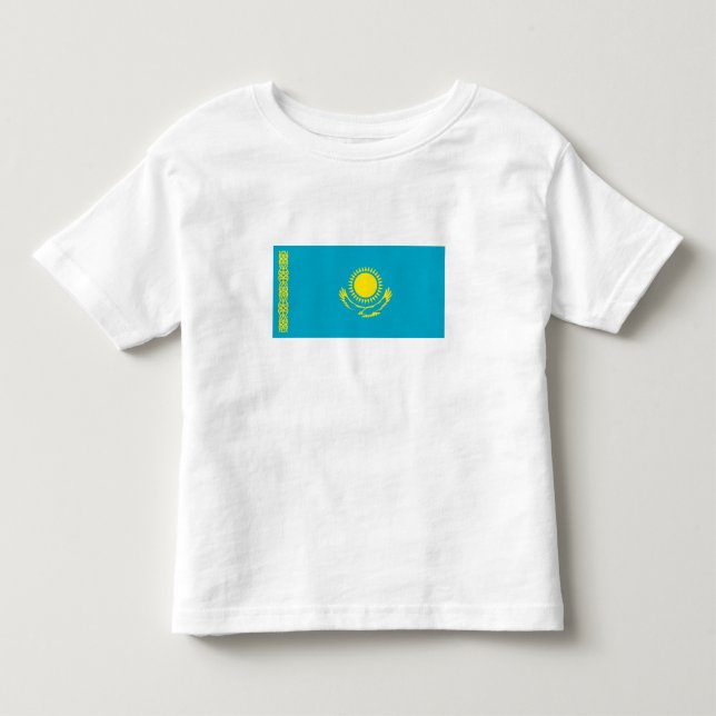 Camiseta De Bebé Bandera de Kazajistán (Anverso)