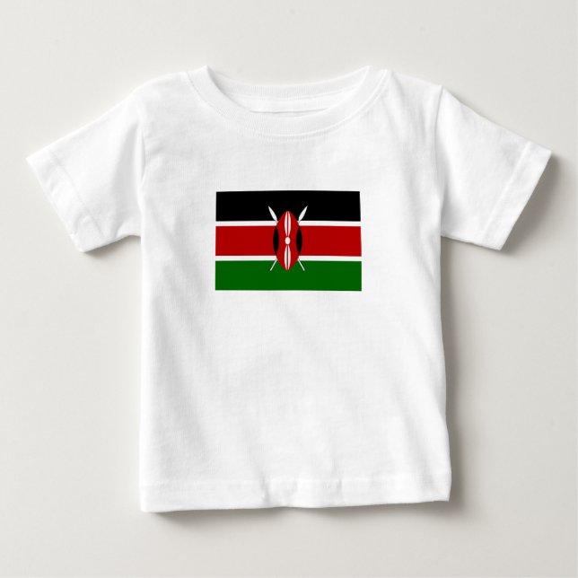 Camiseta De Bebé Bandera de Kenia (Anverso)