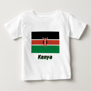 Camiseta De Bebé Bandera de Kenia con nombre