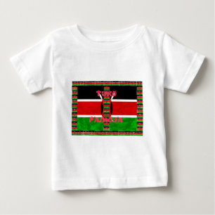 Camiseta De Bebé Bandera de Kenia: Tuko Pamoja - Diseño de arte de 