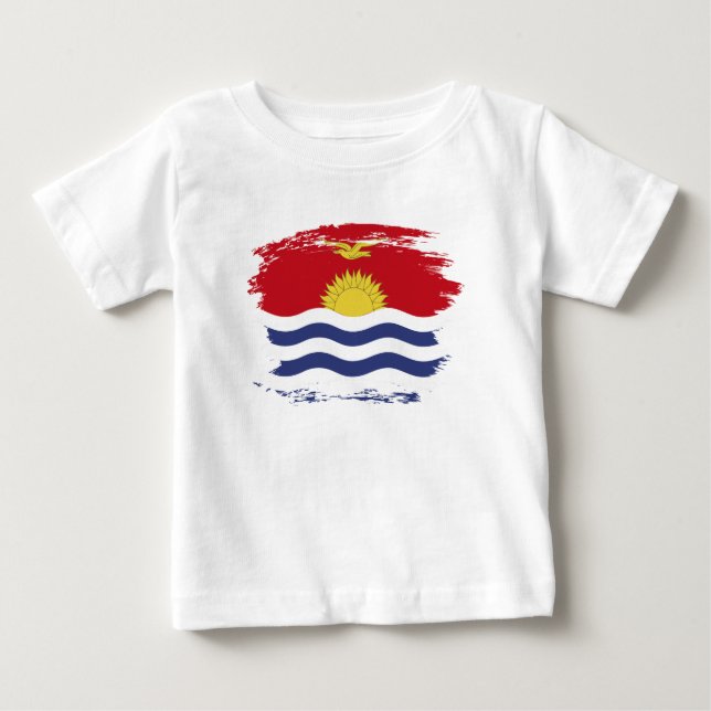 Camiseta De Bebé Bandera de Kiribati (Anverso)