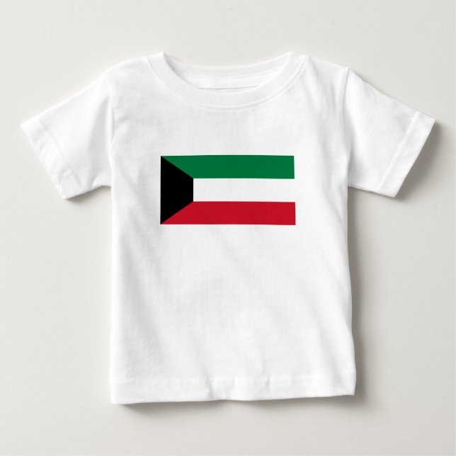 Camiseta De Bebé Bandera de Kuwait (Anverso)