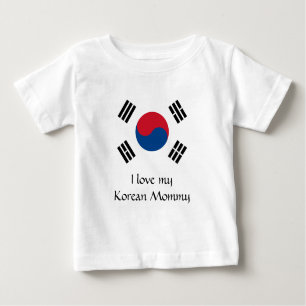 Camiseta De Bebé Bandera de la Corea del Sur
