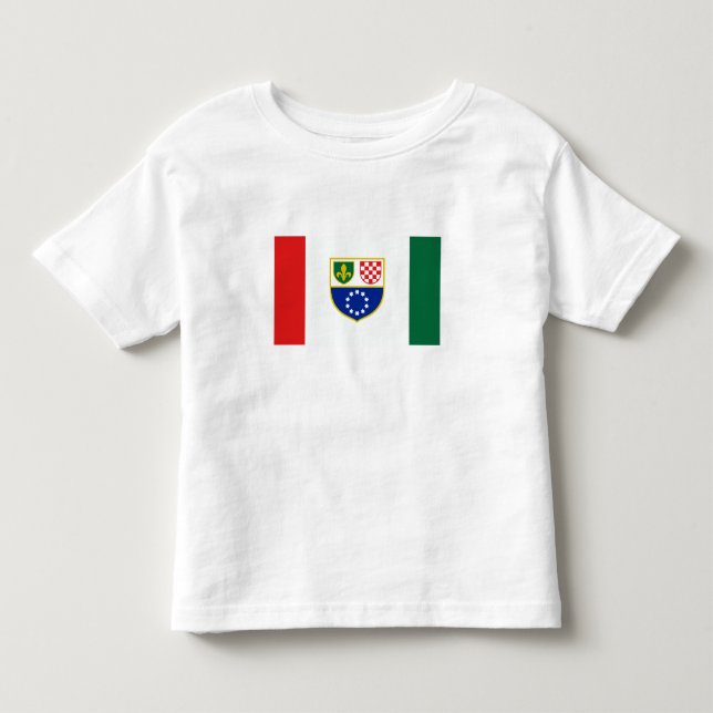 Camiseta De Bebé Bandera de la Federación de Bosnia y Herzegovina (Anverso)